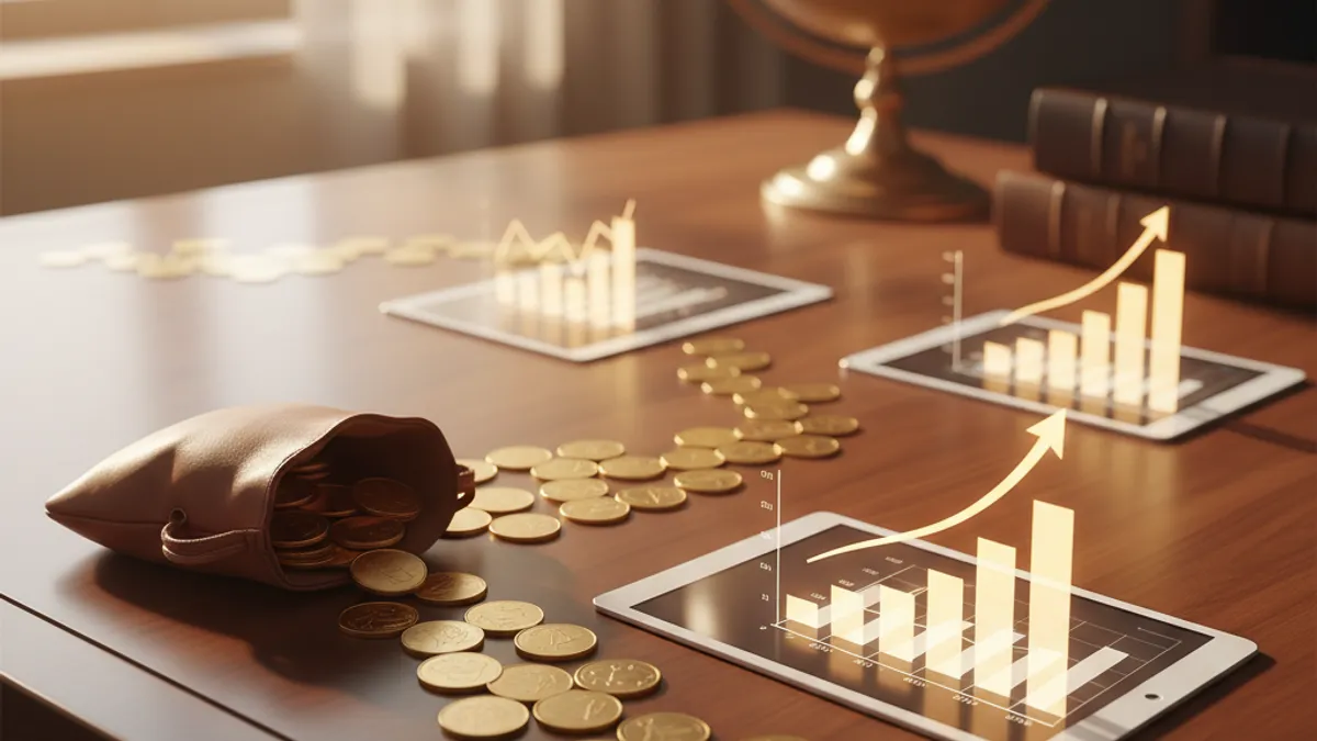 年収アップを象徴する金融チャート