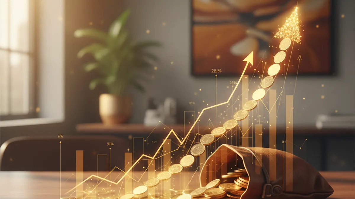 年収アップを象徴する金融チャート