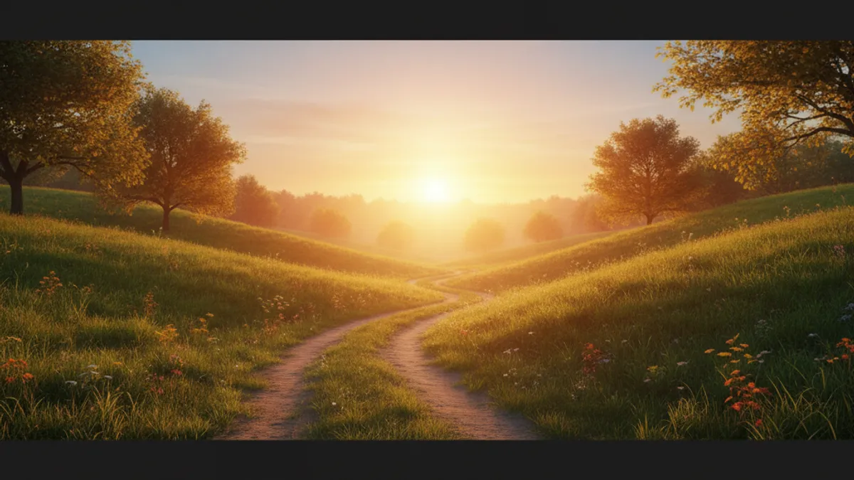 キャリアの成長と新しい始まりを象徴する風景