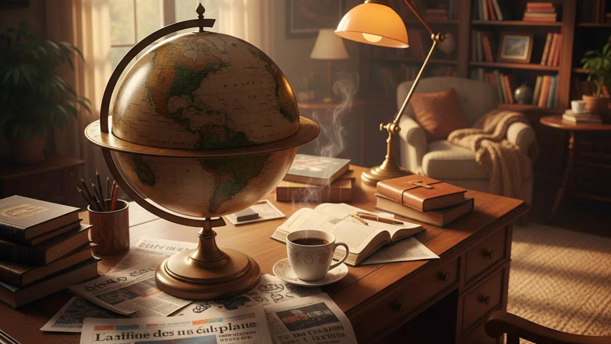 グローバルな視野を象徴する書斎