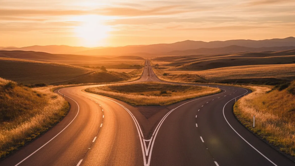 キャリアチェンジを象徴する2つの道