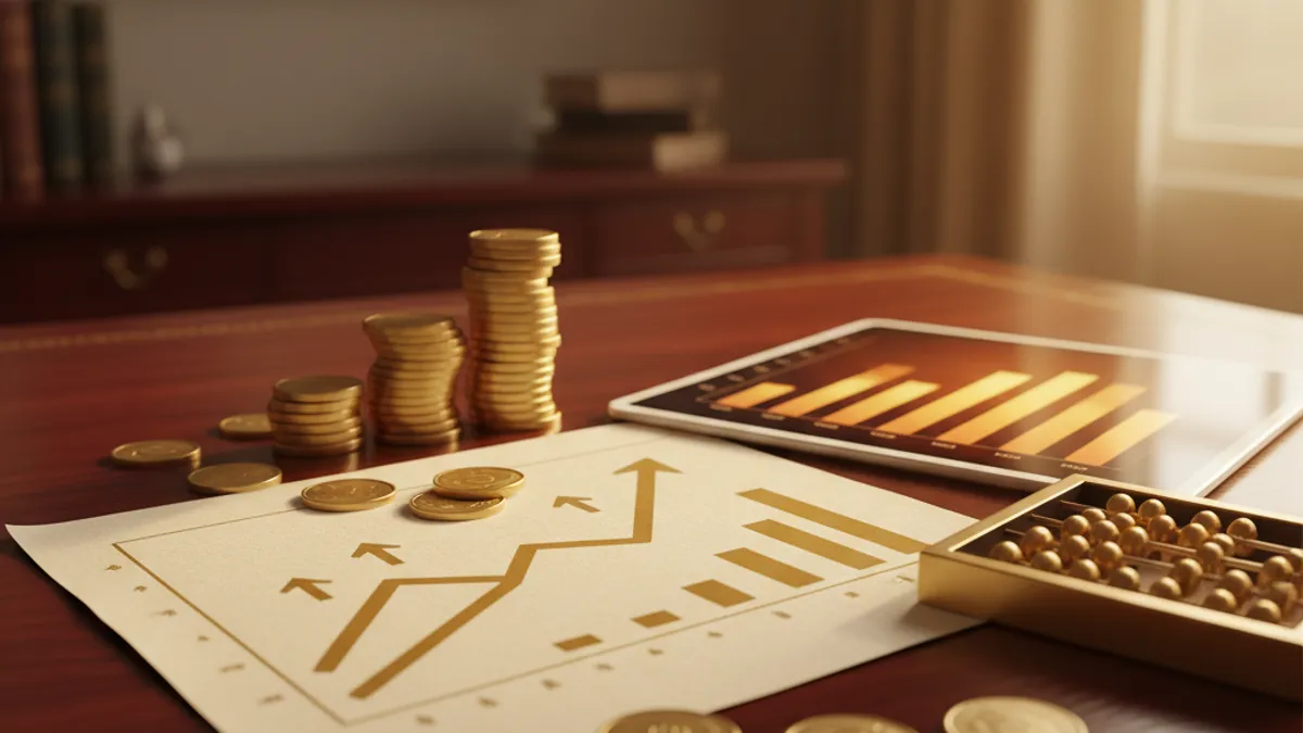 年収アップを象徴する金融チャート