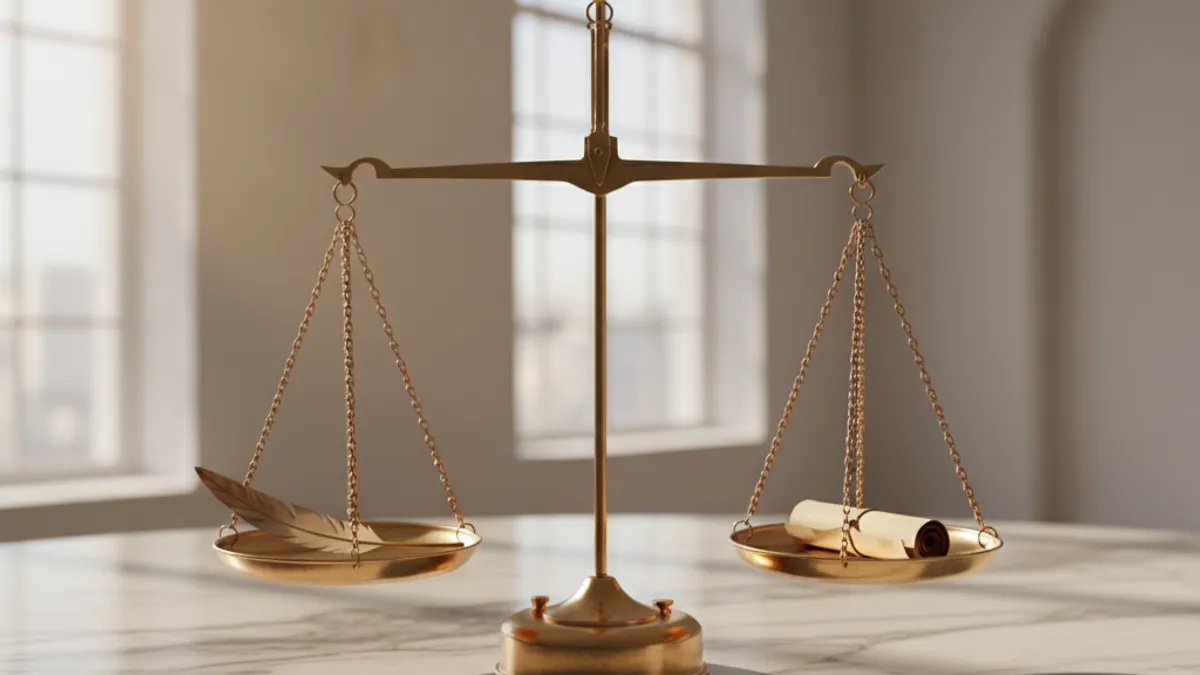 職種比較を象徴する天秤