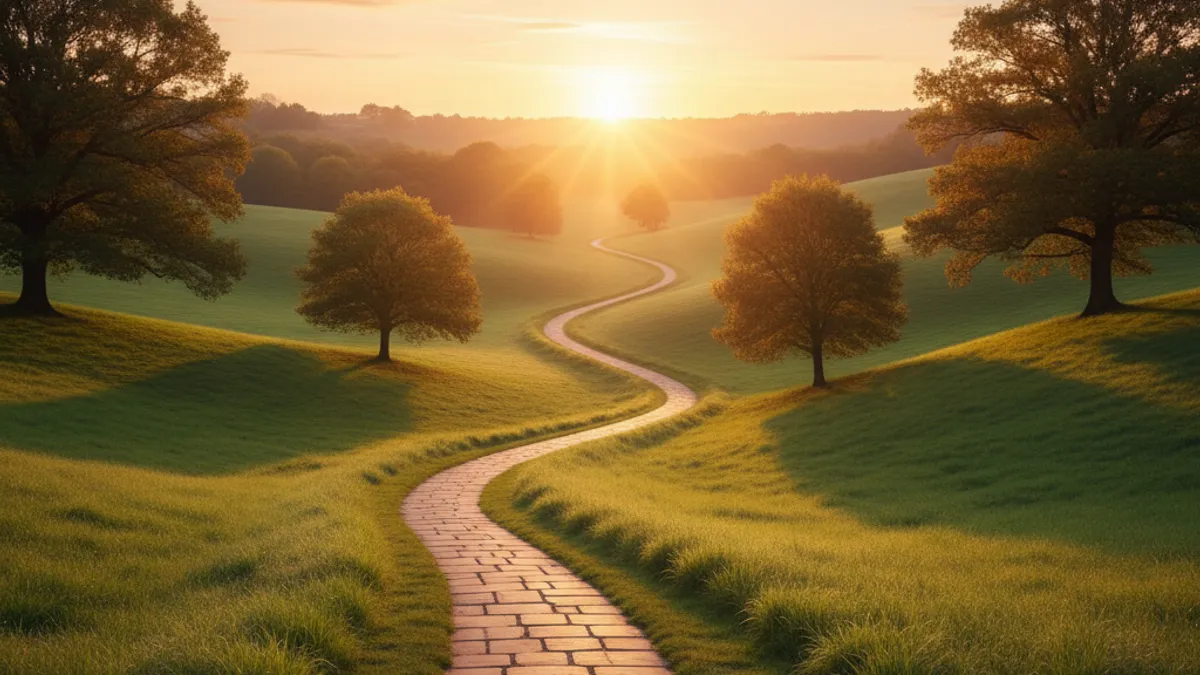 キャリアの成長と新しい始まりを象徴する風景