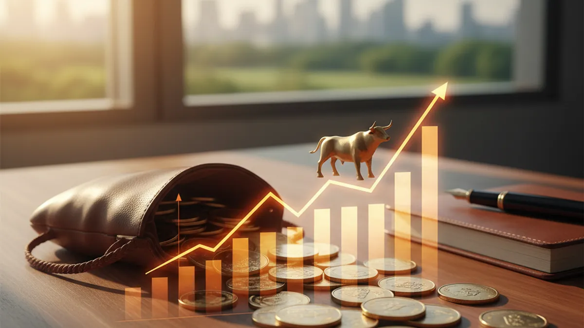 年収アップを象徴する金融チャート