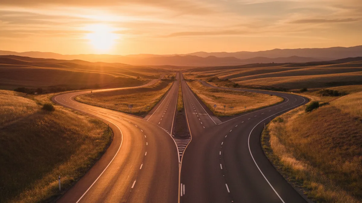 キャリアチェンジを象徴する2つの道