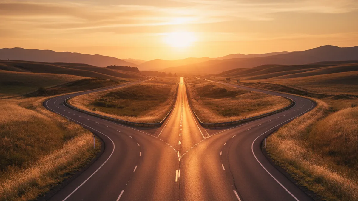 キャリアチェンジを象徴する2つの道