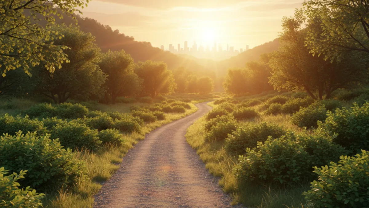 キャリアの成長と新しい始まりを象徴する風景