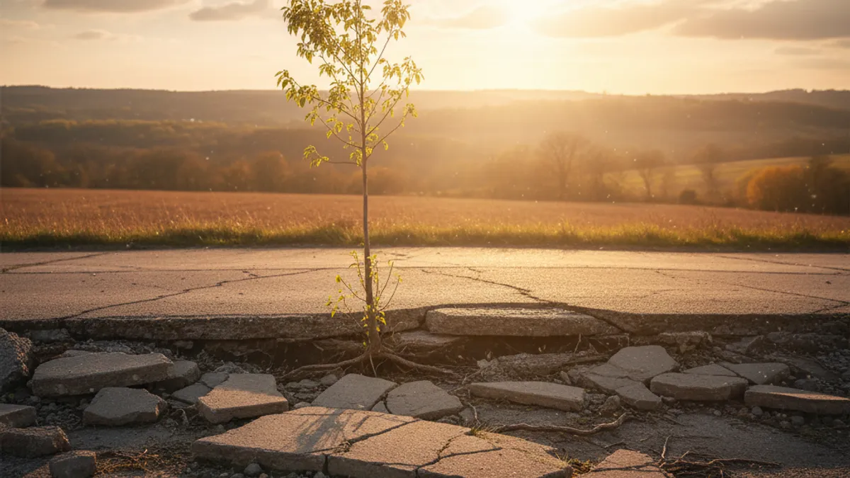 成長を象徴する光の差す風景