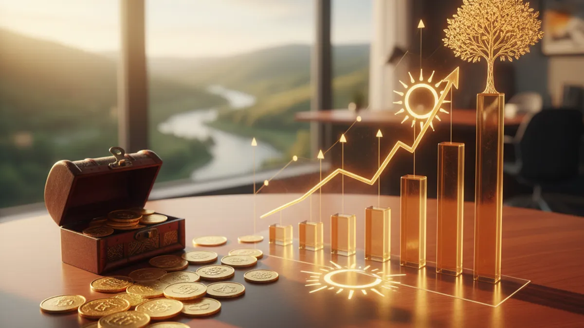 年収アップを象徴する金融チャート