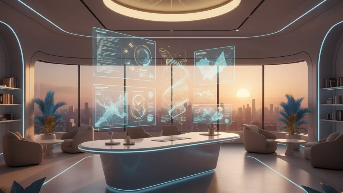 AI技術の未来を感じるワークスペース
