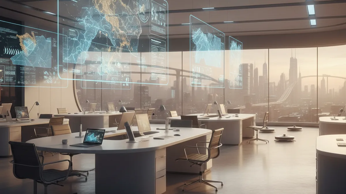 AI技術の未来を感じるワークスペース