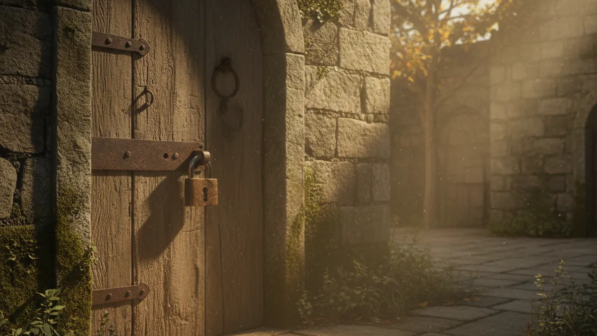 障壁の突破を象徴する鍵と扉