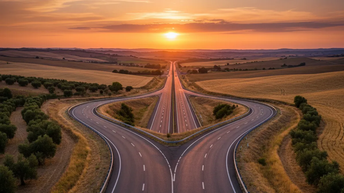 キャリアチェンジを象徴する2つの道