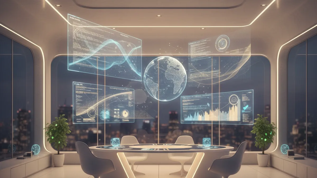 AI技術の未来を感じるワークスペース