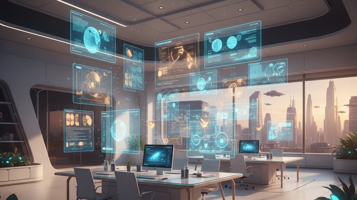 AI技術の未来を感じるワークスペース